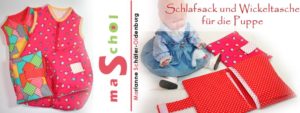 Puppenschlafsack und Wickeltasche