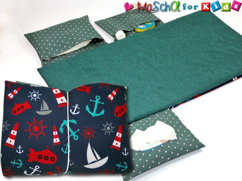 QUTHZZHY Windeltasche Organizer 2in1 - Wickelunterlage & Kosmetiktasche Für Unterwegs