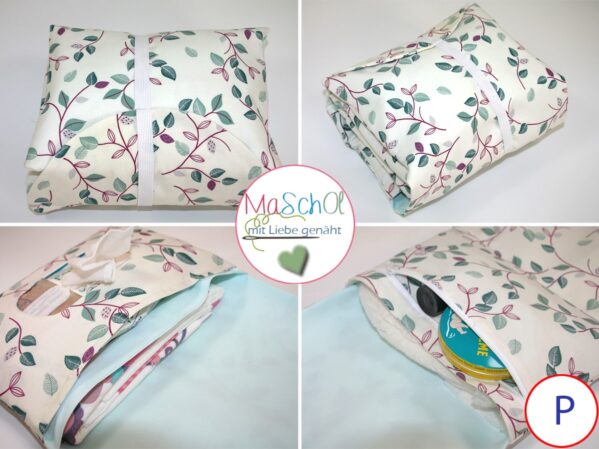 Wickelunterlage plus Wickeltasche P Eukalyptus