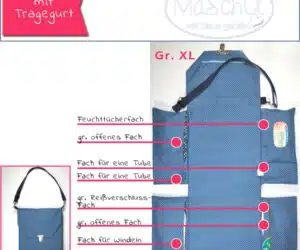 Wickelunterlage als Schultertasche für unterwegs