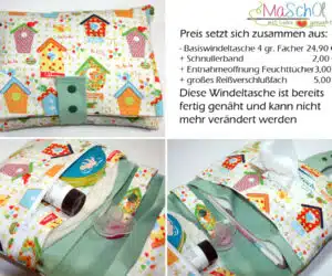 Windeltasche 2tlg Vogelhaus
