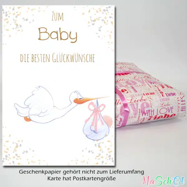 zum Baby die besten Glückwünsche