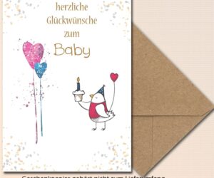 Grußkarte Glückwünsche zum Baby
