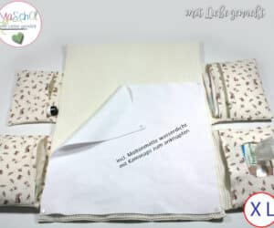 Wickelunterlage plus Wickeltasche Musselin Hase