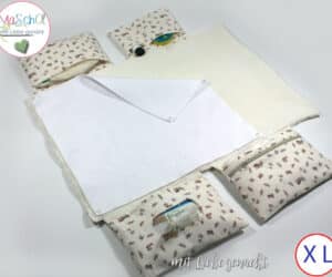 Wickelunterlage plus Wickeltasche Musselin Hase