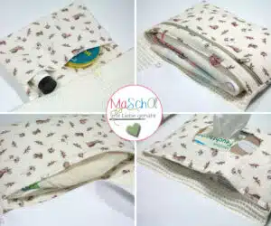 Wickelunterlage plus Wickeltasche Musselin Hase