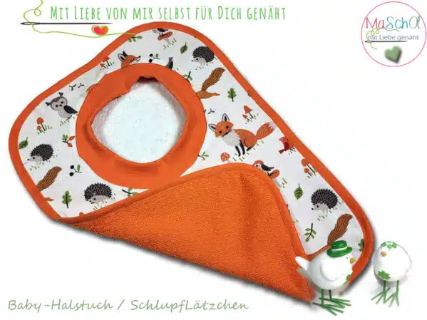Schlupflätzchen Halstuch Waldtiere