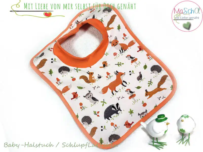 Schlupflätzchen Halstuch Waldtiere