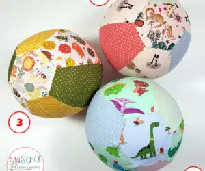 Luftballonhuelle aus buntem Stoff 119-1-3