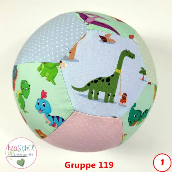 Luftballonhuelle aus buntem Stoff 119-1