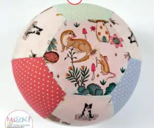 Luftballonhuelle aus buntem Stoff 119-2