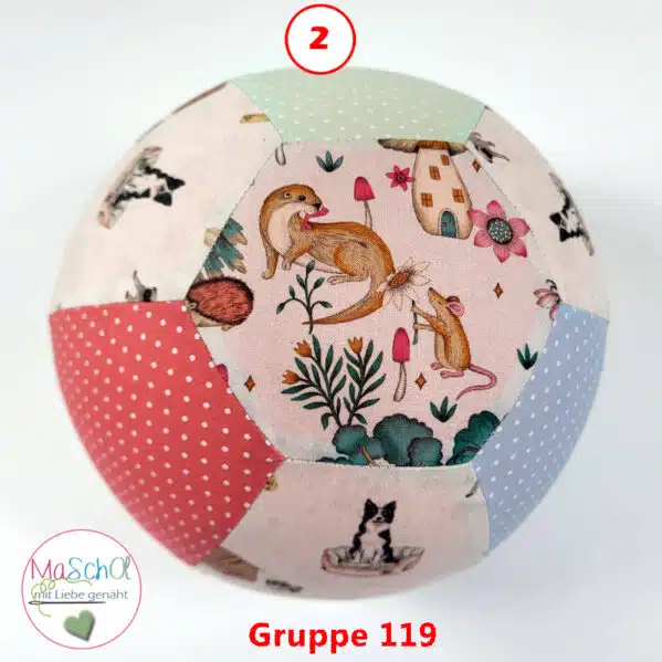 Luftballonhuelle aus buntem Stoff 119-2