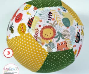 Luftballonhuelle aus buntem Stoff 119-3