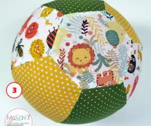 Luftballonhuelle aus buntem Stoff 119-3