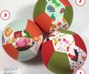 Alternative view of Luftballonhülle aus buntem Stoff genäht – Leichter Spielball als Fanglernhilfe für Kinder